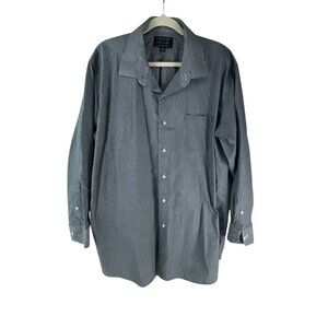 Colours By Alexander Julian Men's Black & White Gingham Button-Up Shirt  Long Sl